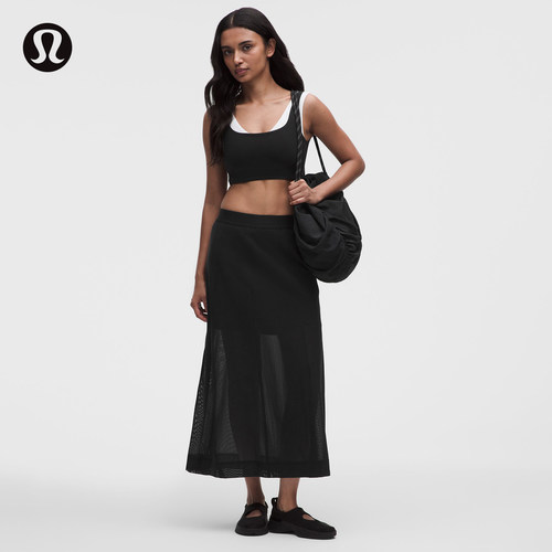 Stretch Mesh 女士弹力网面中长半身裙丨lululemon丨LW8ASNS