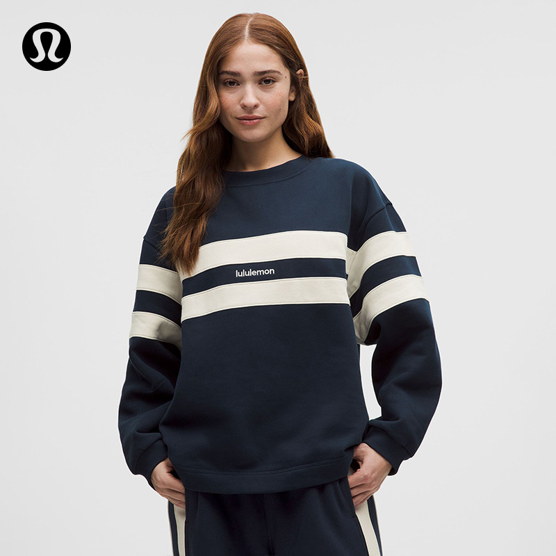 Steady State 女士超宽松款套头卫衣 *条纹丨lululemon丨LW3JW7S