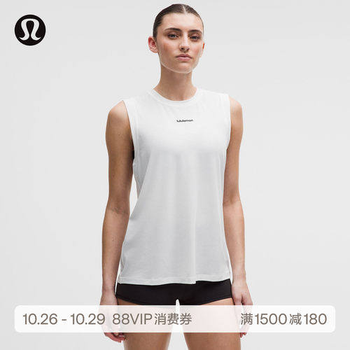 Jersey女士训练针织长款运动背心 *文字徽标丨lululemon丨LW1GD6S