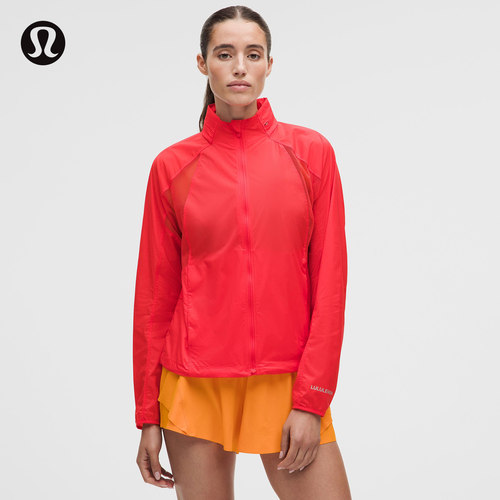 Ventilated 女士跑步自收纳通风夹克 拒水丨lululemon丨LW4CP1S