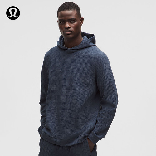 Textured 男士双面针织棉混纺连帽卫衣丨lululemon丨LM3EOZS