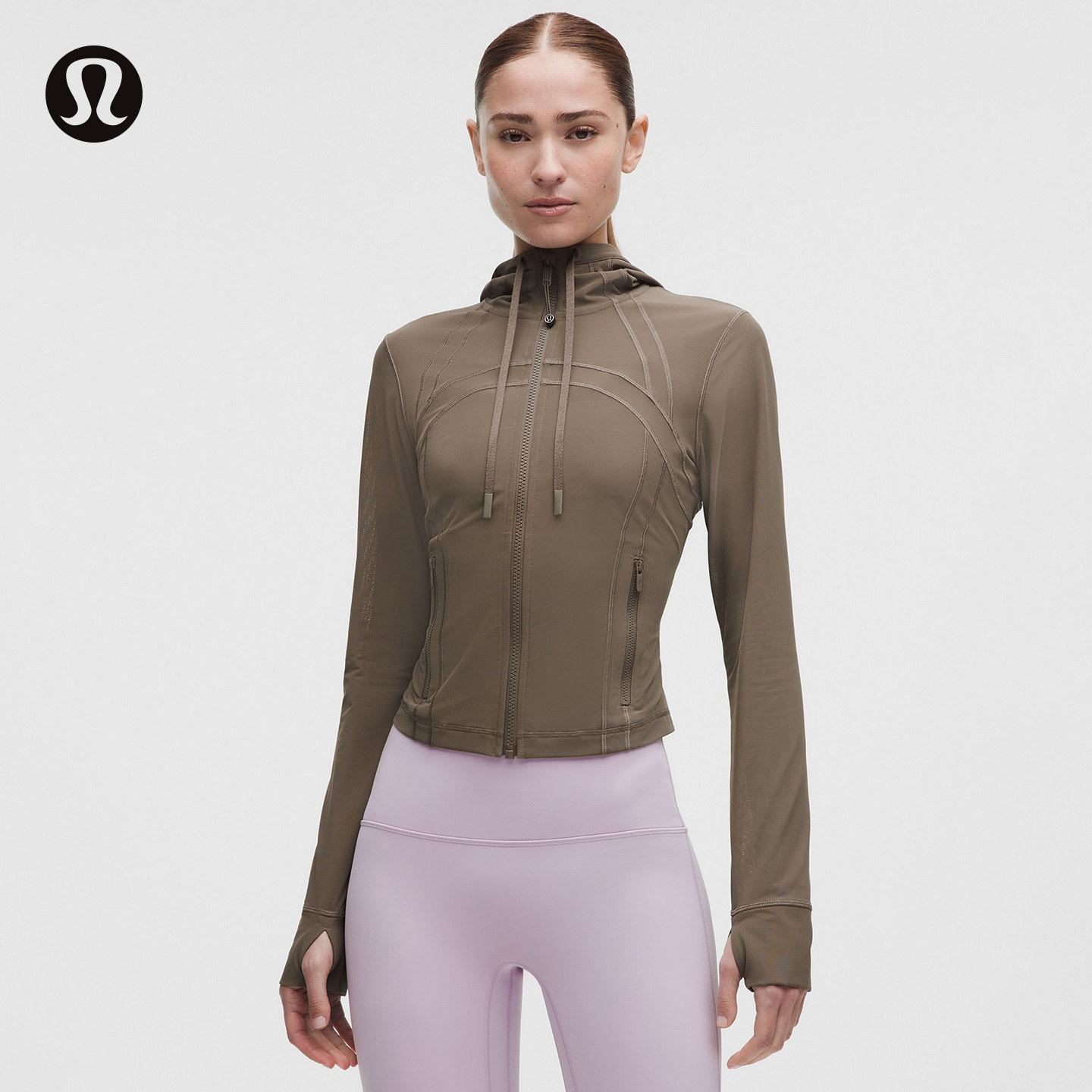 Define 女士短款连帽夹克 *网面丨lululemon丨LW3JHWS图片