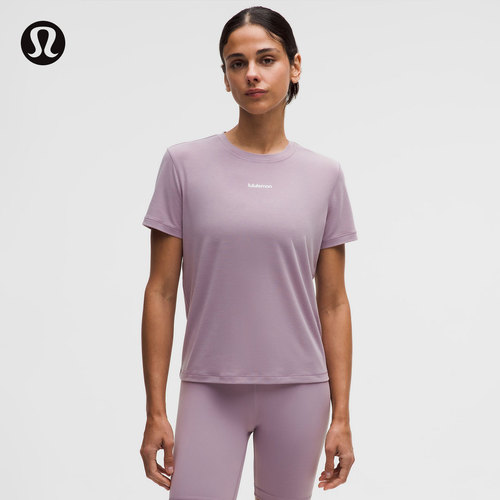 Jersey 女士训练经典剪裁短袖T恤 *文字徽标丨lululemon丨LW3KMGS