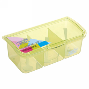 三美优家调味盒5197家用调味盒创意厨房塑料调味品罐厨房调味瓶罐