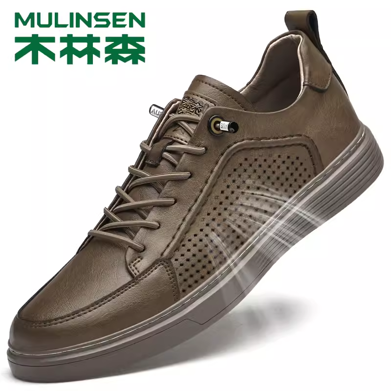 男士夏季休闲板鞋木林森透气男鞋