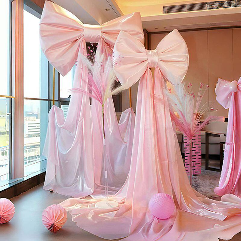 婚房布置网红丝绒超大蝴蝶结成品春节装饰店铺商场橱窗情人节背景