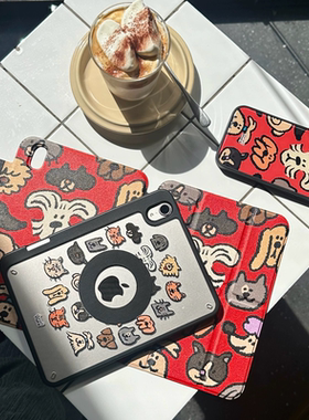 Shesell「猫猫狗狗」原创Y折磁吸分离双面夹适用2025新款ipadair7保护套pro/mini7/air6/11寸华为