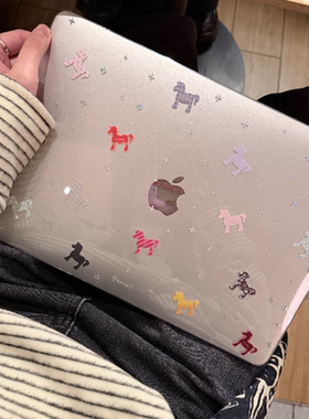 Shesell「马上成功」满天星镭射Macbook保护壳保护套13寸M4air防划防刮pro硬壳14寸少女马年