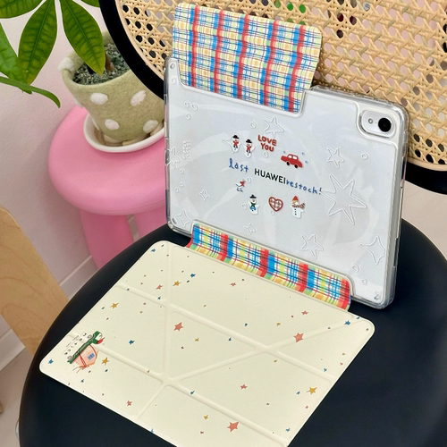 Shesell「秋到冬」Y折亚克力matepad平板保护壳适用华为保护套无笔槽横竖可放