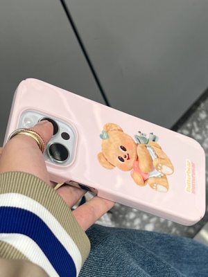 Shesell「黄油小熊」菲林全包亮面iphone手机壳镜头保护细腻裸机肤感