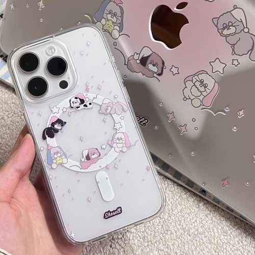 Shesell「瞌睡虫」肤感磁吸亚克力iphone手机壳磨砂卡通可爱