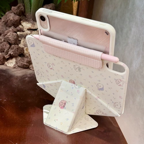 Shesell「碎花猫」ipad增高多折磁吸双面夹保护壳适用2026款air保护套11代搭扣分离