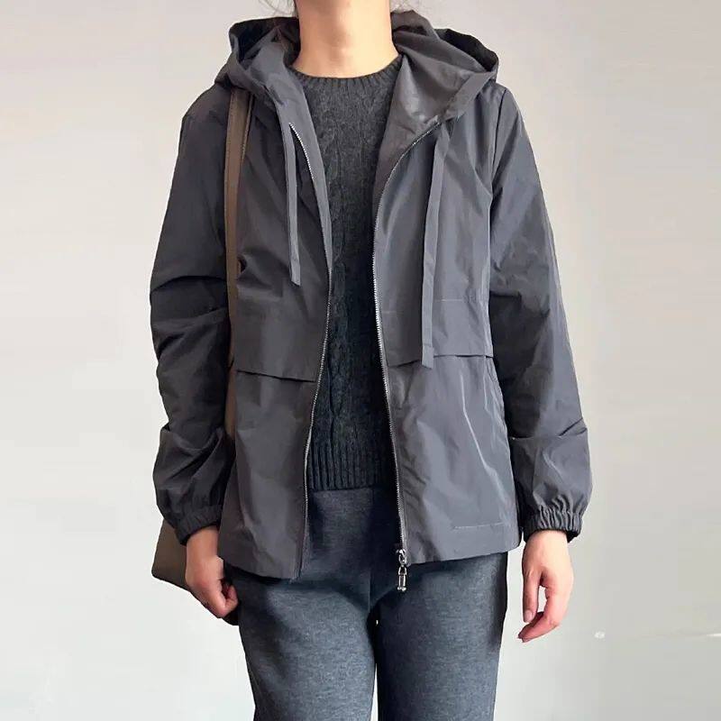 2026春秋新款连帽短外套女