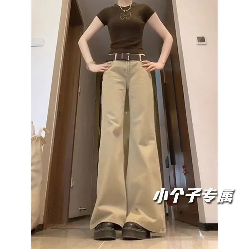 小个子一米五低腰微喇牛仔裤女