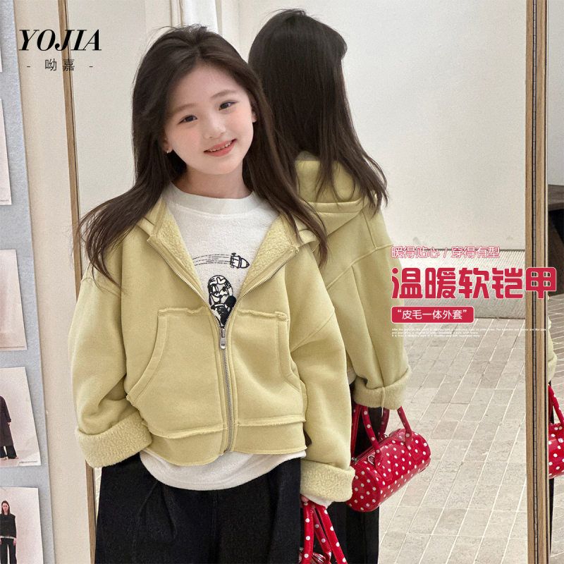 YOJIA女童外套冬款2025新款洋气