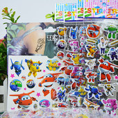 超级飞侠Jett乐迪小爱多多立体贴纸儿童奖励赠送品水转印纹身贴画