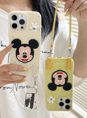 一家不会撞壳的店卡通米奇老鼠手机壳适用华为苹果16pro萌翻可爱P80p手机壳iPhone15plusM70可爱14PM保护套13