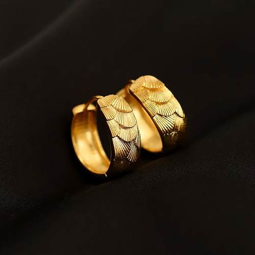 925银锦鲤鱼鳞耳环设计感耳钉