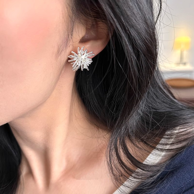 冷感烟火轻奢锆石耳环爆款