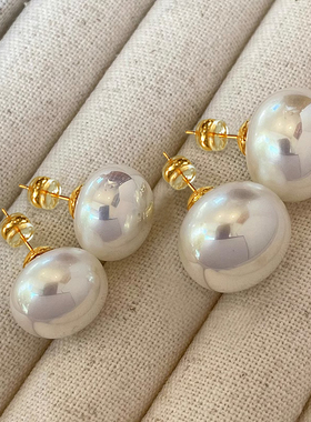 MEILAIFUREN高端定制S999纯银针珍珠耳钉女精致气质高级感耳饰