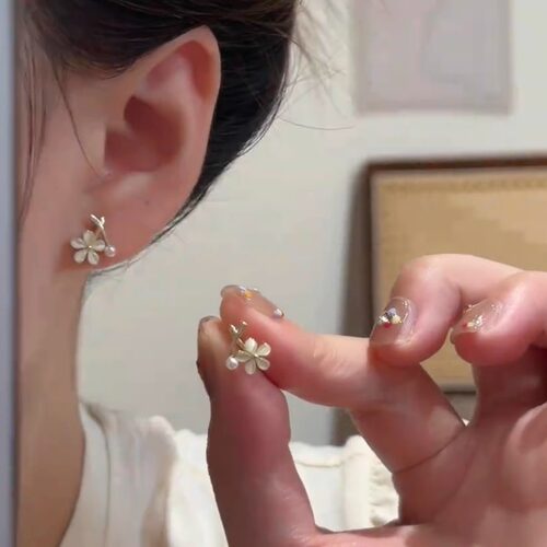 立体耳钉S925银针网红同款
