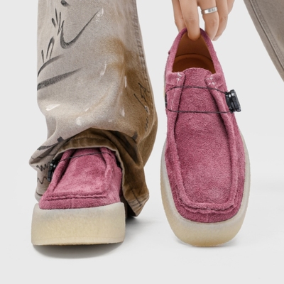 阿美咔叽乐福鞋美式复古休闲皮鞋