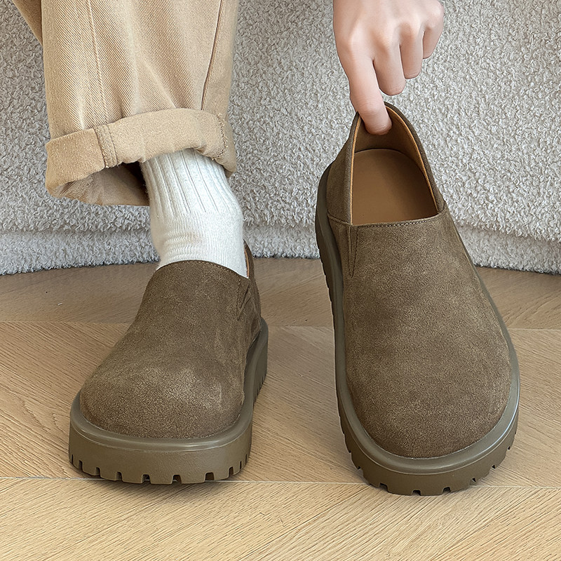 全包勃肯鞋男女厚底一脚蹬乐福鞋透气2026春季新款户外休闲懒人鞋