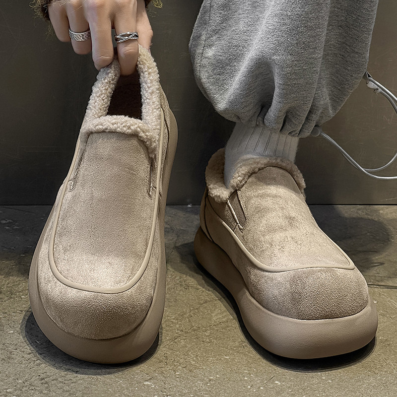 冬季加绒加厚休闲雪地靴男全包勃肯鞋懒人复古套脚户外小土豆棉鞋,流行男鞋,时尚雪地靴,淘宝优惠券,粉丝福利购,淘宝优惠卷