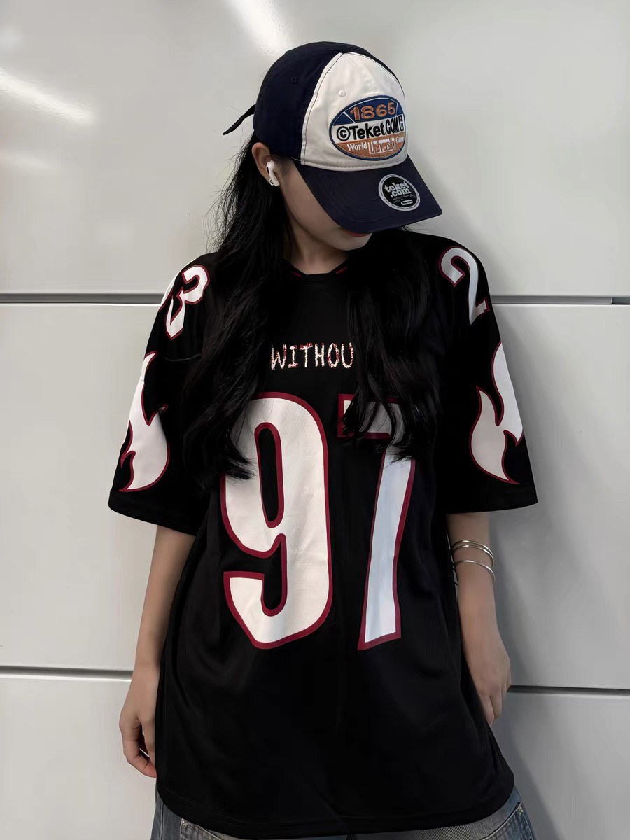 블랙 저지 없음 힙합 남성과 여성 힙합 루즈한 멋진 잘생긴