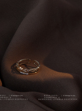 小王冠blingbling锆石戒指