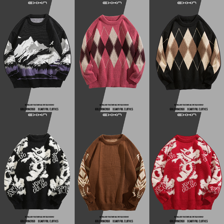 情侣毛衣过年红秋冬本命年针织衫