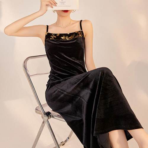 A字裙植物花卉早秋国风新中式轻