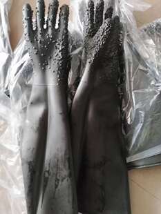 打沙手套加厚带颗粒橡胶喷砂机手套喷砂配件橡胶喷沙手套喷砂设备