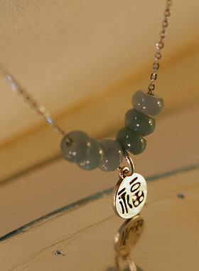 925纯银福牌项链女小清新