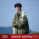 灯芯绒外套男秋季新款宽松男士上衣休闲翻领加棉加厚冬装男生夹克