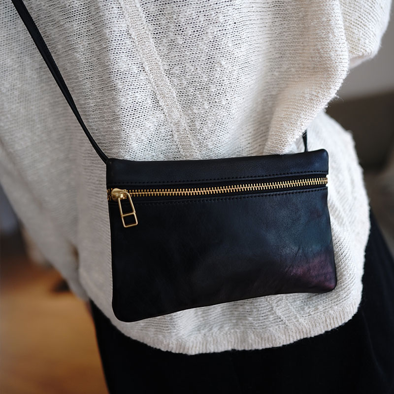 鹿小姐植鞣牛皮复古小方包