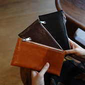 鹿小姐植鞣牛皮简约大容量多卡位钱夹真皮手机收纳包长款 手拿钱包