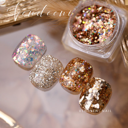 维蒂尼2021美甲饰品韩国亮片甲油胶新款持久爆闪指甲闪片网红流行