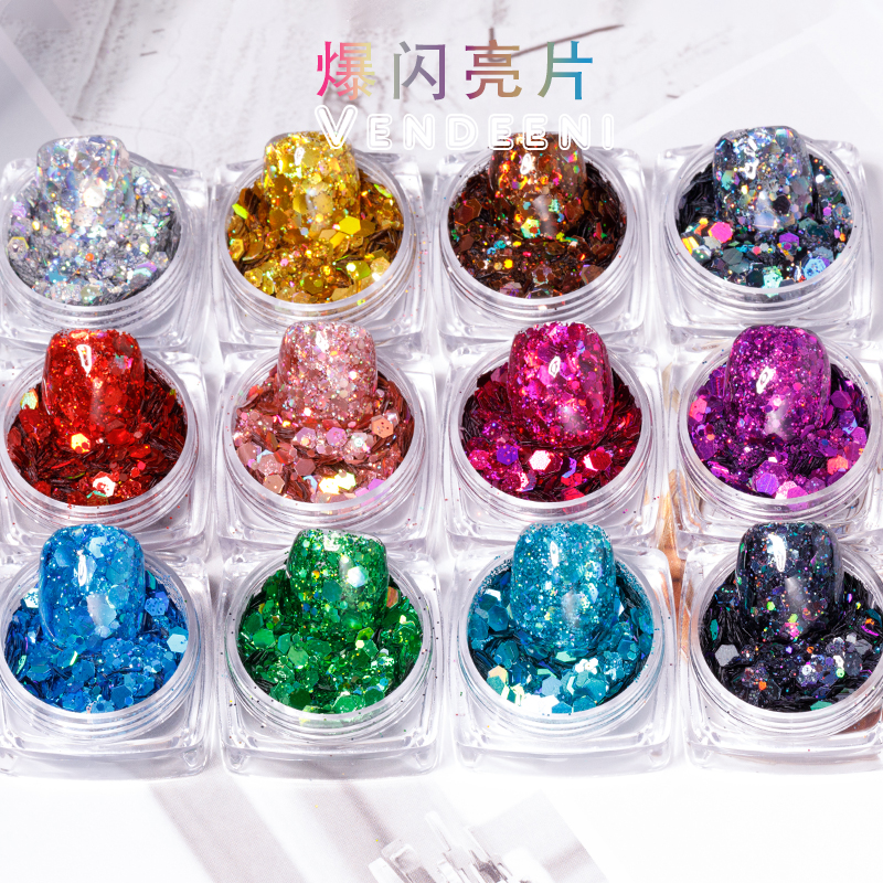 款网闪美甲闪粉韩国大亮片