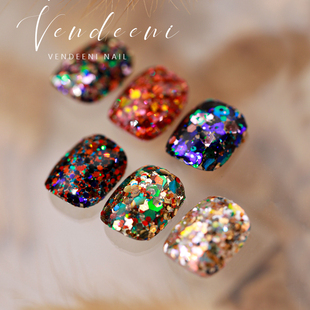 维蒂尼美甲韩国亮片装饰品韩式网红流行幻彩指甲装饰闪片爆闪偏光