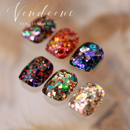 维蒂尼美甲韩国亮片装饰品韩式网红流行幻彩指甲装饰闪片爆闪偏光