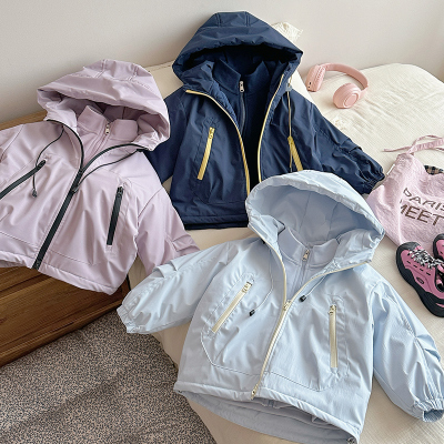 女童冲锋衣外套冬装三合一