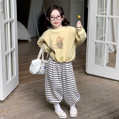 男女童加绒卫衣套装韩版休闲