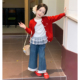 外套2026新款 牛仔裤 儿童洋气时髦春款 女宝宝春季 开衫 女童针织衫