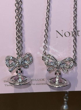 过质检！现货自制粉钻粉球小清新orb飞碟蝴蝶结土星星球耳钉项链