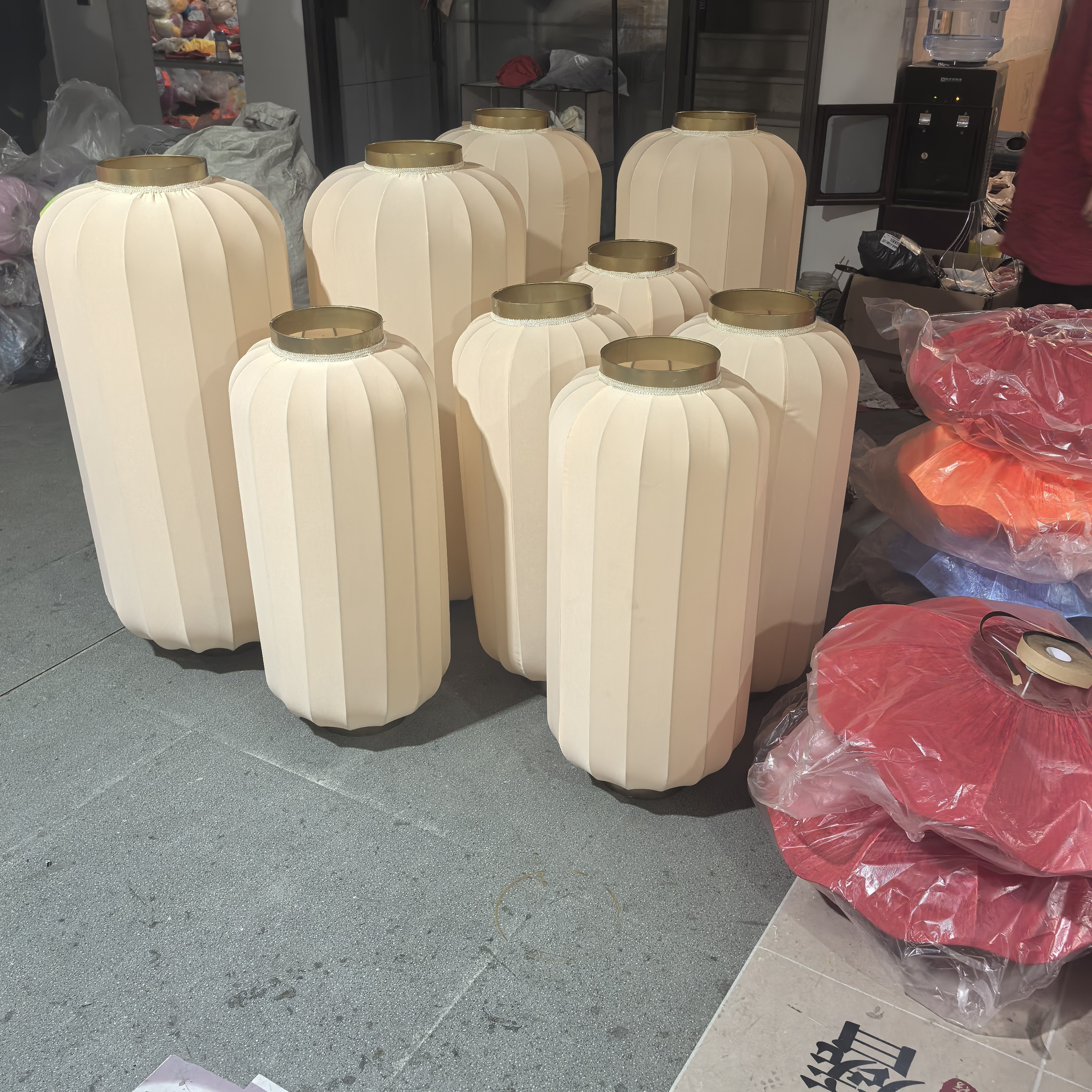 中式布艺冬瓜灯笼景区茶楼酒店古镇室内外吊灯广告印刷红灯笼定制