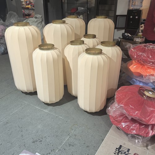 中式布艺冬瓜灯笼景区茶楼酒店古镇室内外吊灯广告印刷红灯笼定制