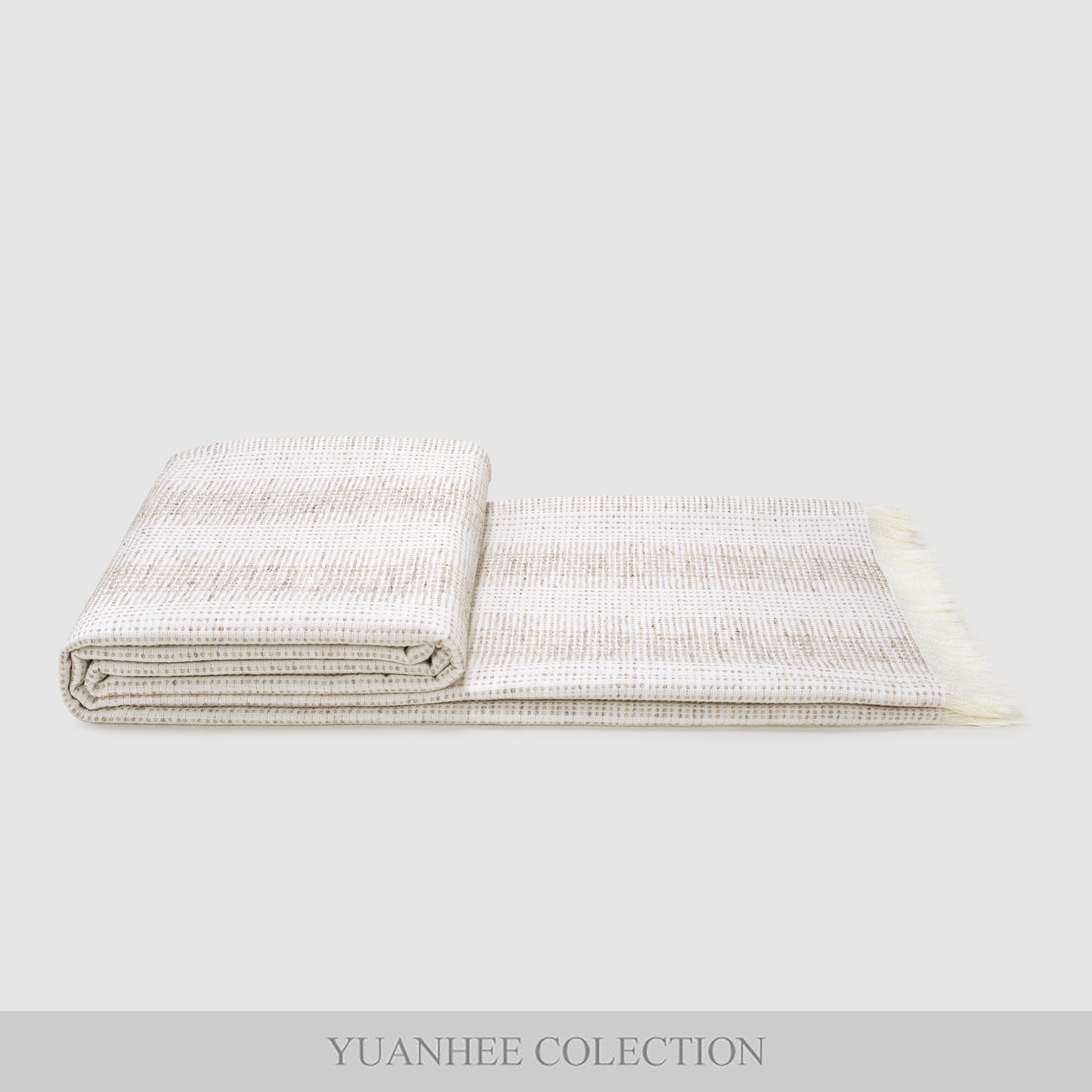 元熙壹品抽穗含羊毛搭毯别墅床上搭巾午睡轻奢沙发毯民宿床尾毯子