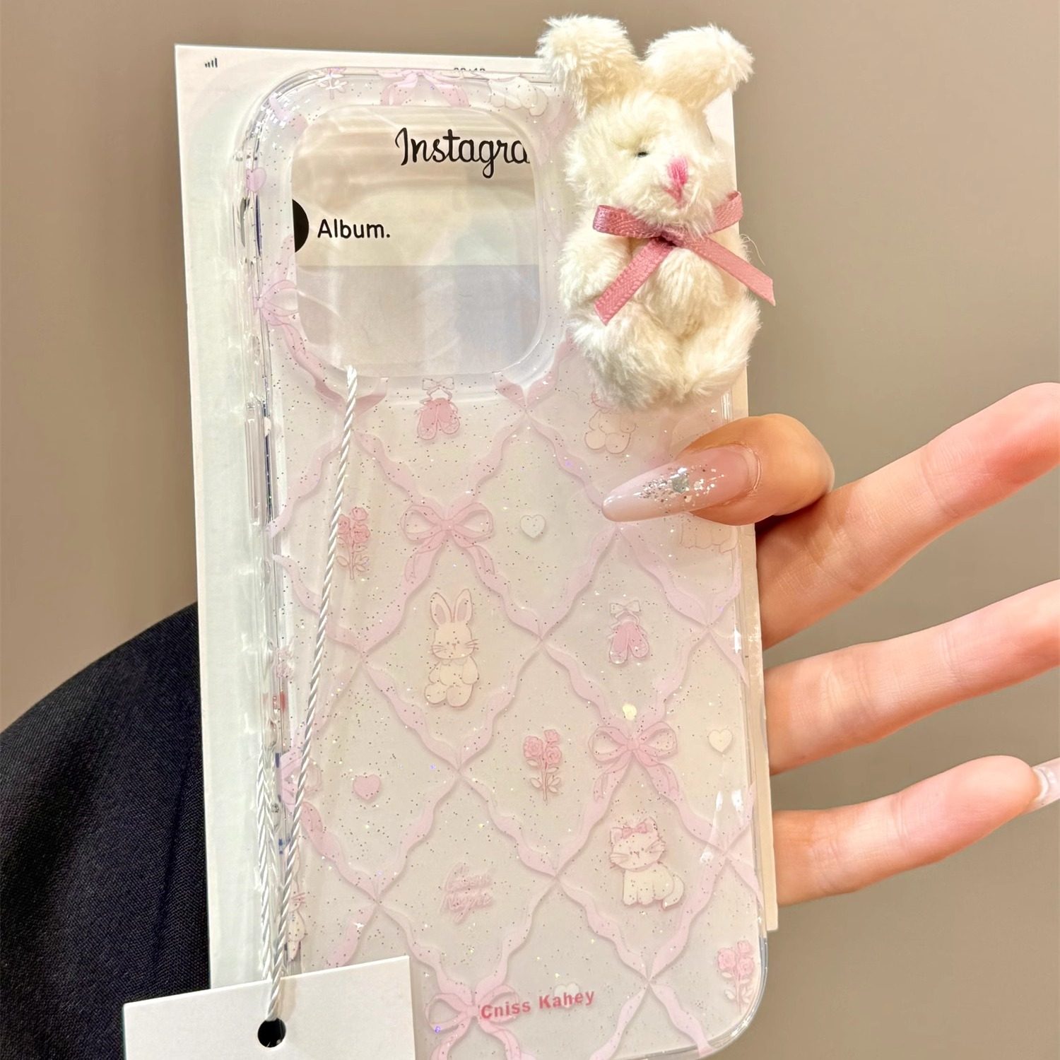 韩系少女粉菱格蝴蝶结花朵兔子适用苹果16promax手机壳iphone15新款14pro女款13pm全包保护壳,3C数码配件,手机保护套/壳,淘宝优惠券,粉丝福利购,淘宝优惠卷