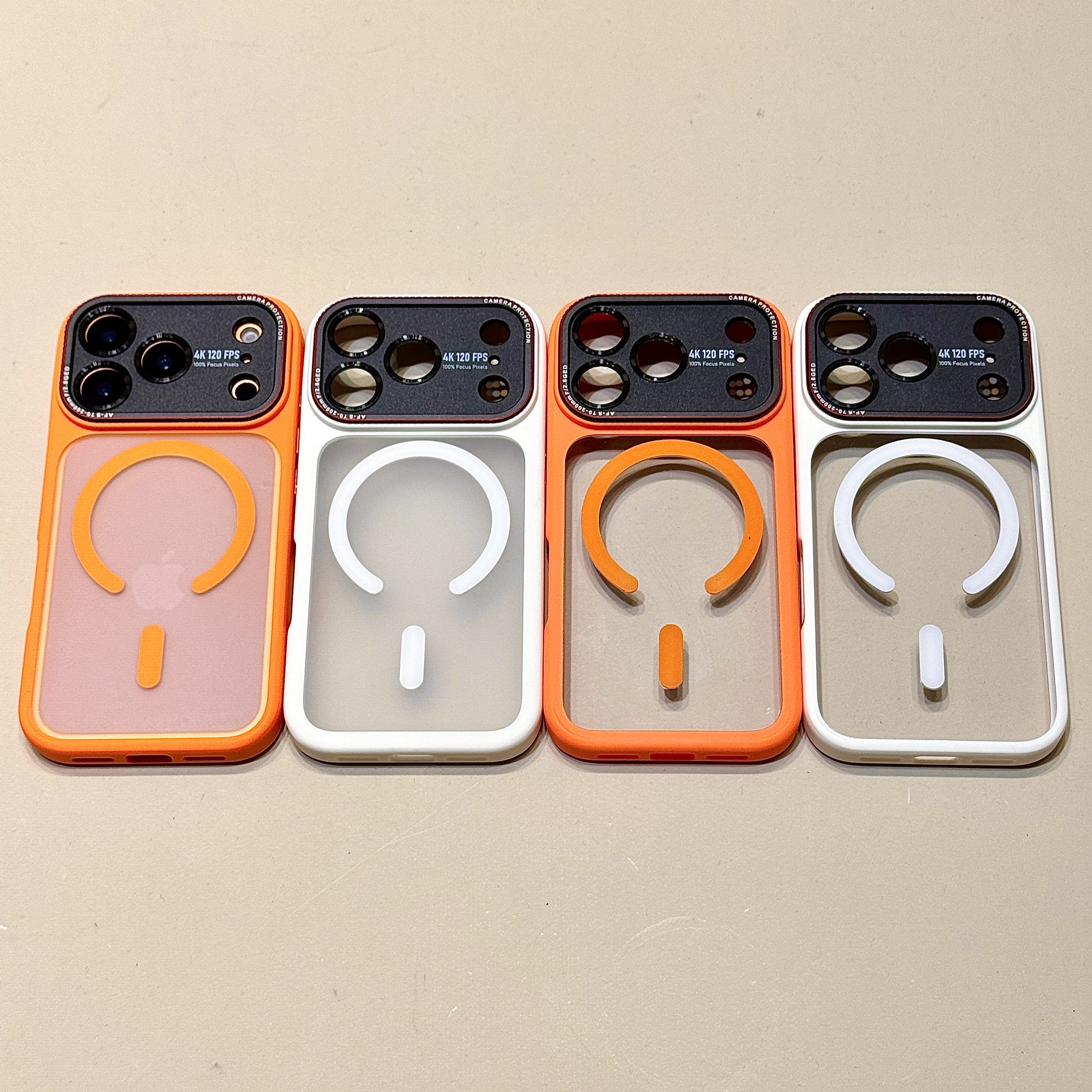 星宇橙色雾面磨砂肤感透明磁吸壳适用苹果17promax手机壳iphone16新款17pro女款16pm全包保护壳